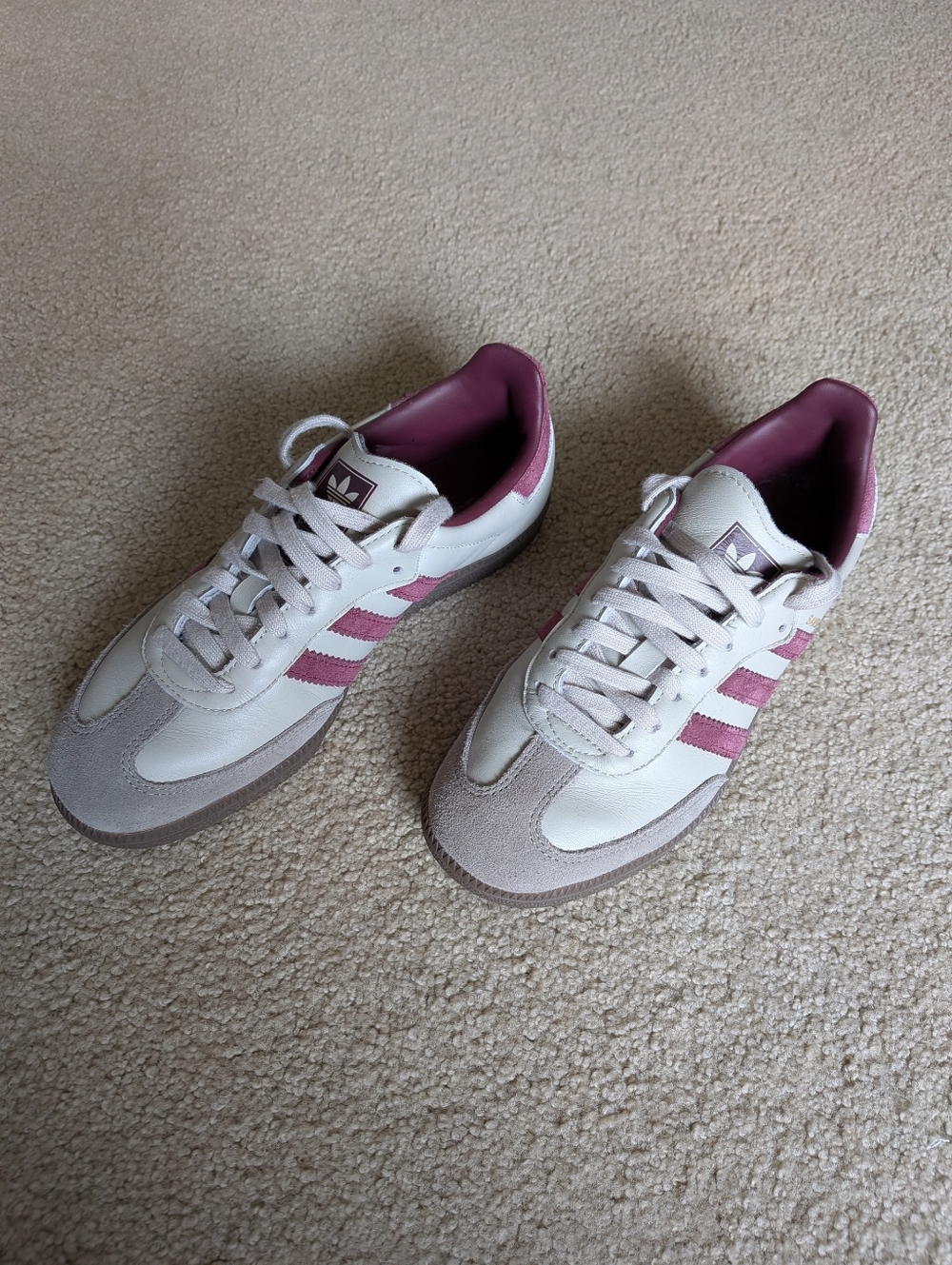 Adidas Sambas Grey And Maroon, Women's 7 EUC